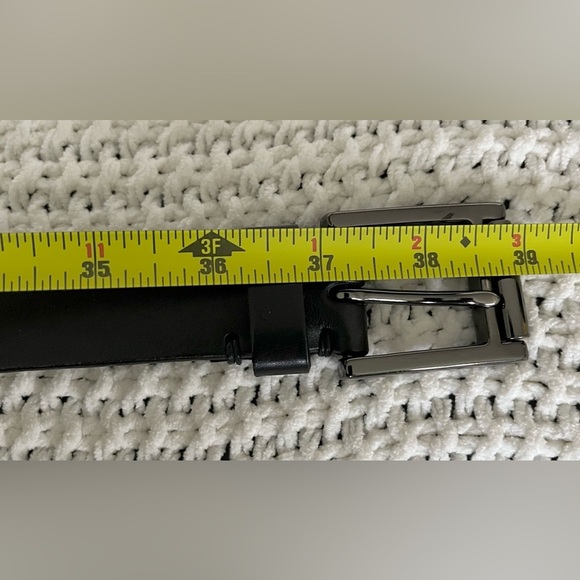 El Portal Men’s Black Italian Leather Belt, Dress/Business; Size M (Approx. 39”) - Picture 12 of 12